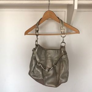 Lightly Used Silver Coach Bag
